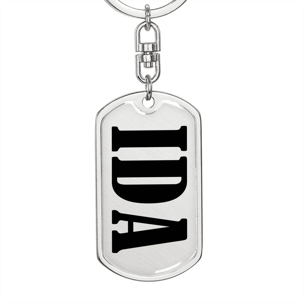 Ida v01 - Luxury Dog Tag Keychain