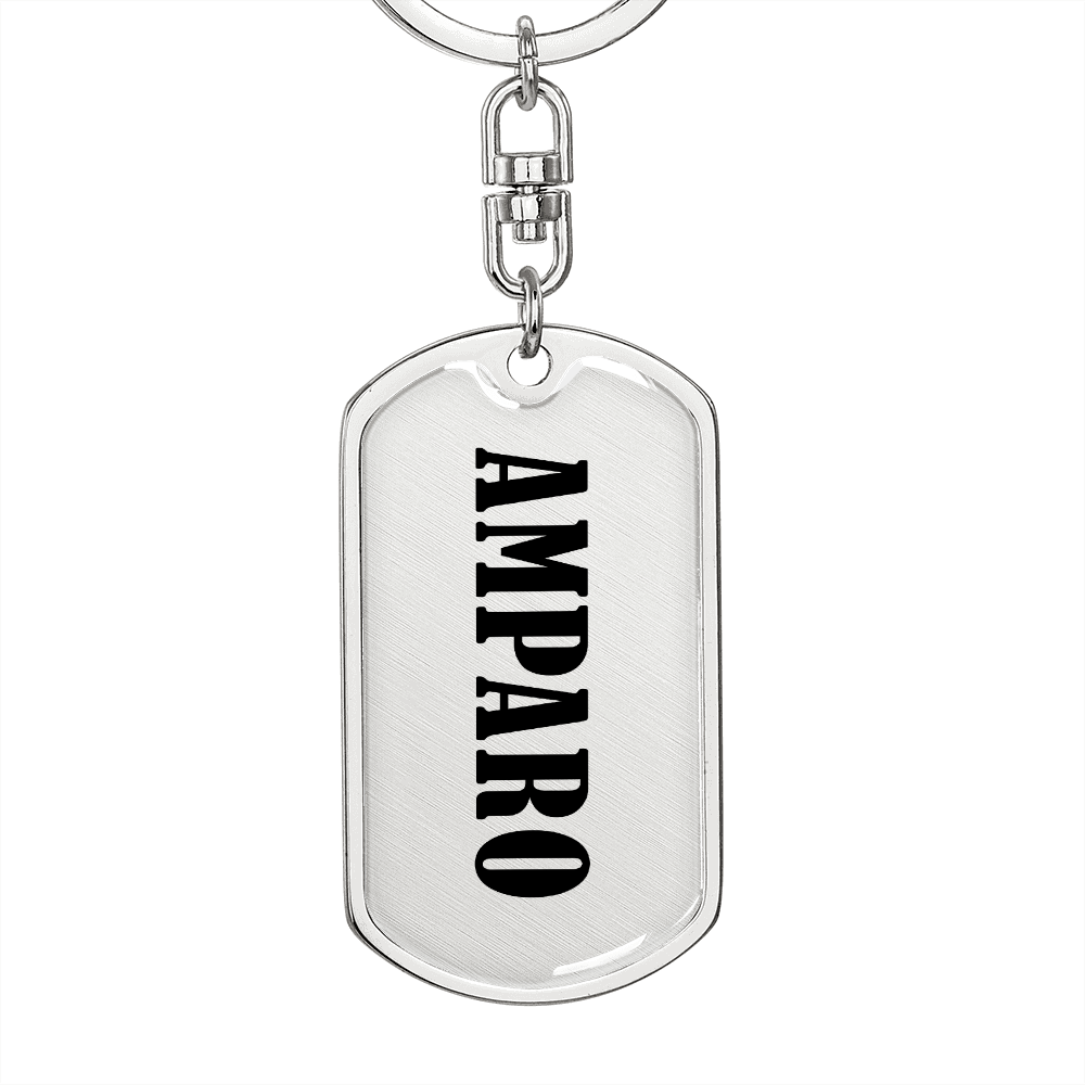 Amparo v01 - Luxury Dog Tag Keychain