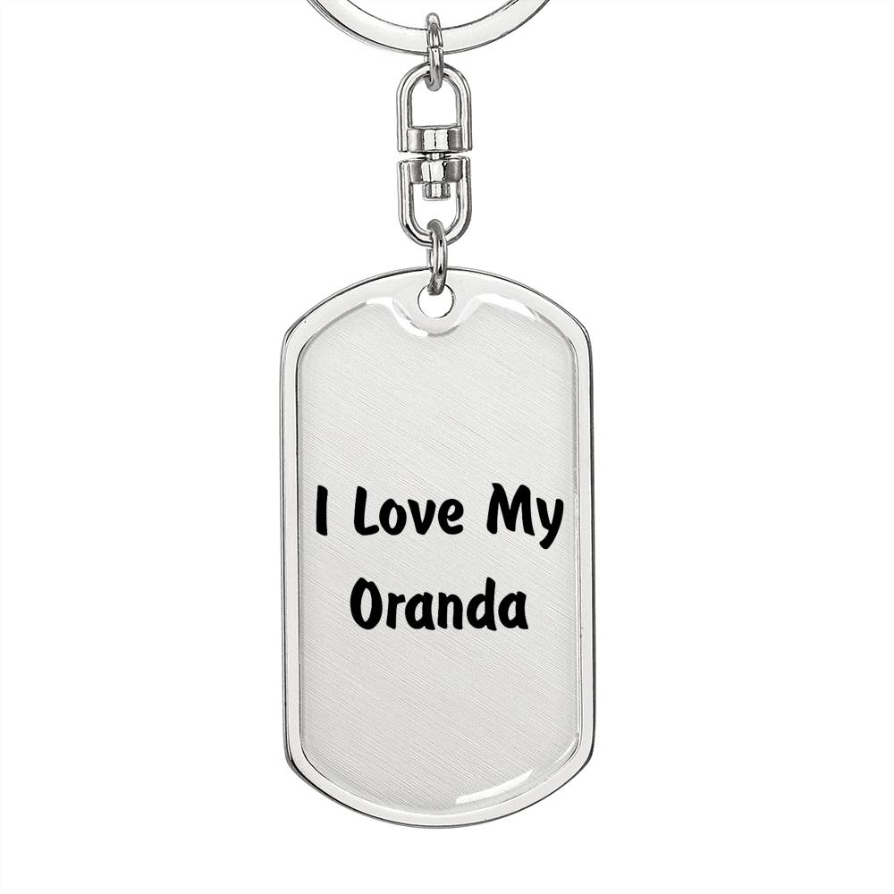 Love My Oranda - Luxury Dog Tag Keychain