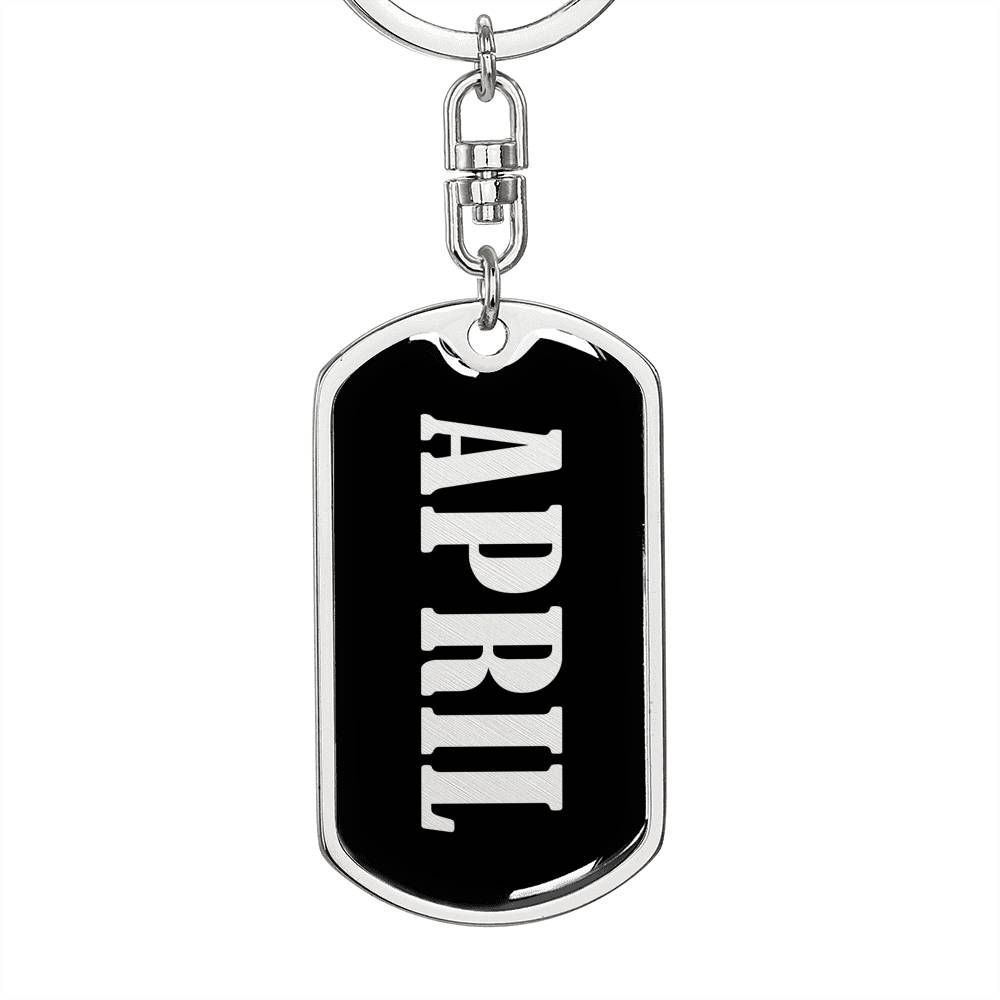 April v02 - Luxury Dog Tag Keychain
