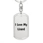 Love My Lizard - Luxury Dog Tag Keychain