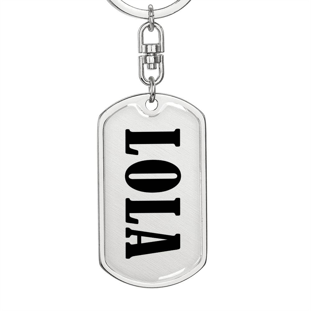 Lola v01 - Luxury Dog Tag Keychain