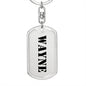 Wayne - Luxury Dog Tag Keychain