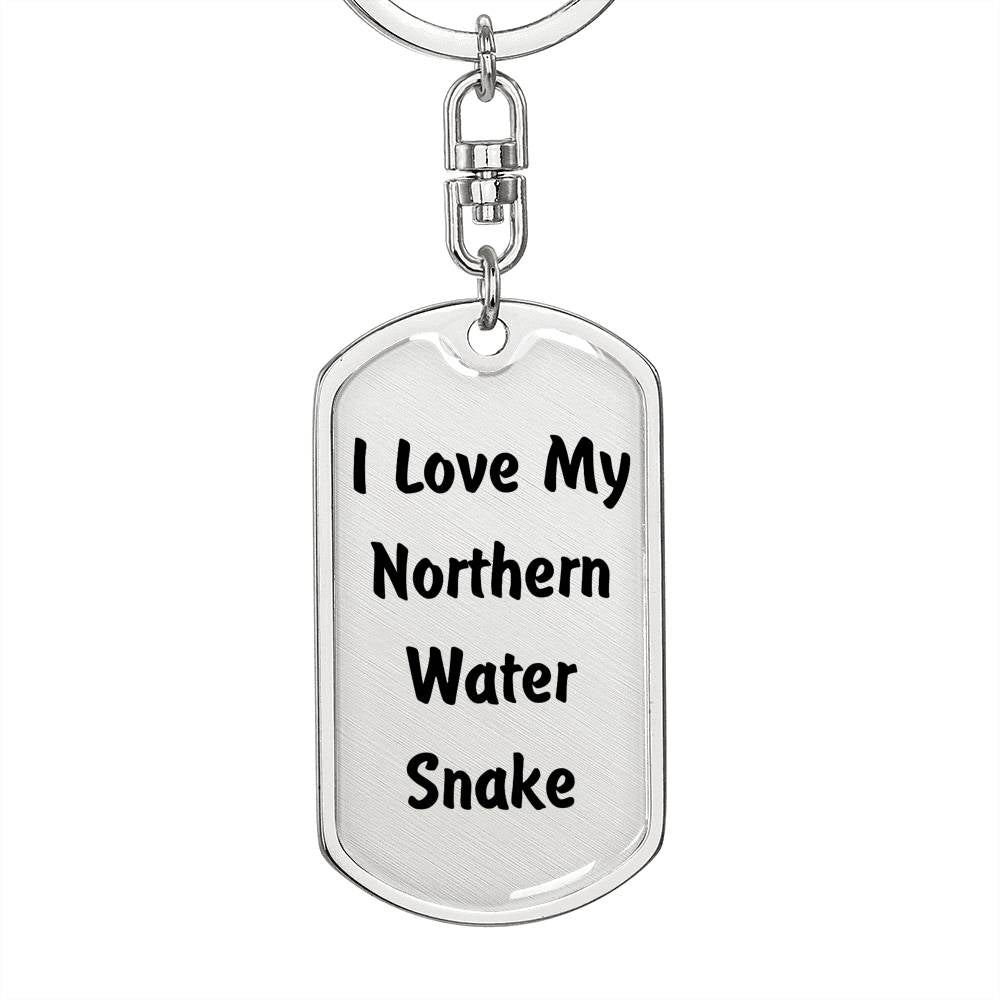 Love My Northern Water Snake - Luxury Dog Tag Keychain