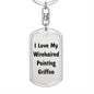 Love My Wirehaired Pointing Griffon v4 - Luxury Dog Tag Keychain