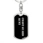 Coast Guard Aunt v2 - Luxury Dog Tag Keychain