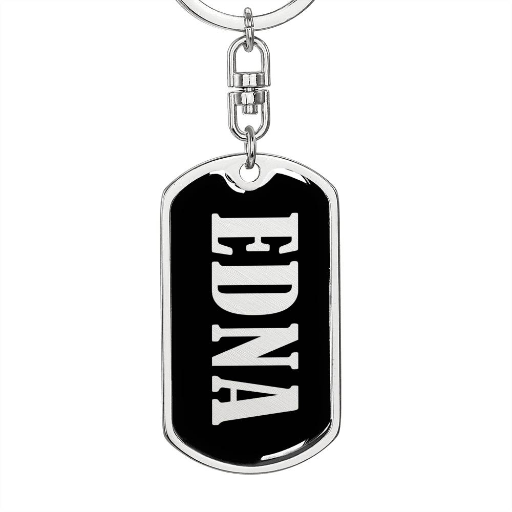 Edna v02 - Luxury Dog Tag Keychain