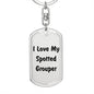 Love My Spotted Grouper - Luxury Dog Tag Keychain