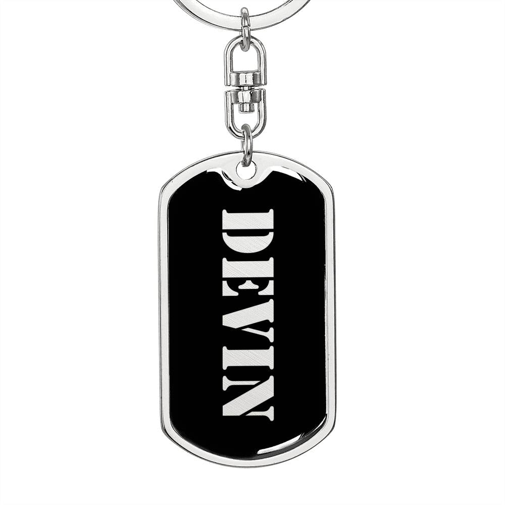 Devin v3 - Luxury Dog Tag Keychain