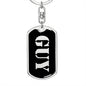 Guy v3 - Luxury Dog Tag Keychain