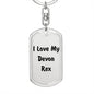 Love My Devon Rex - Luxury Dog Tag Keychain