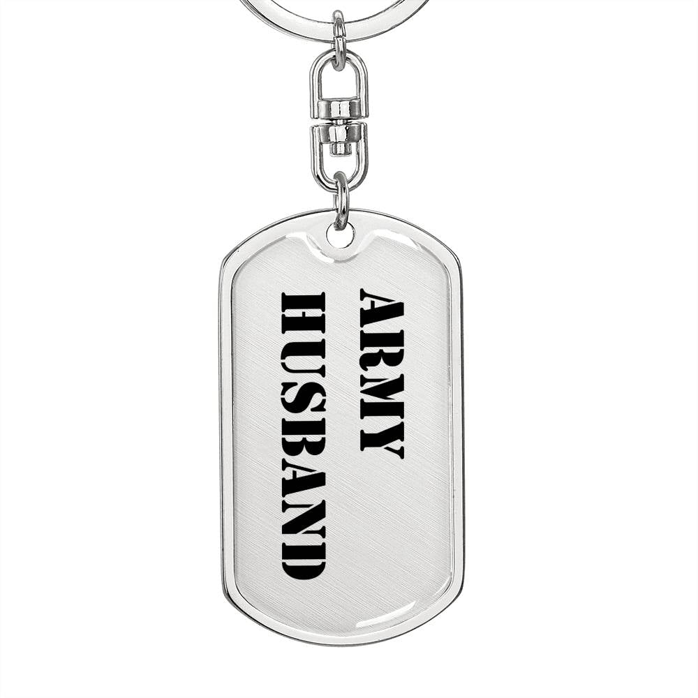 Army Husband - Luxury Dog Tag Keychain