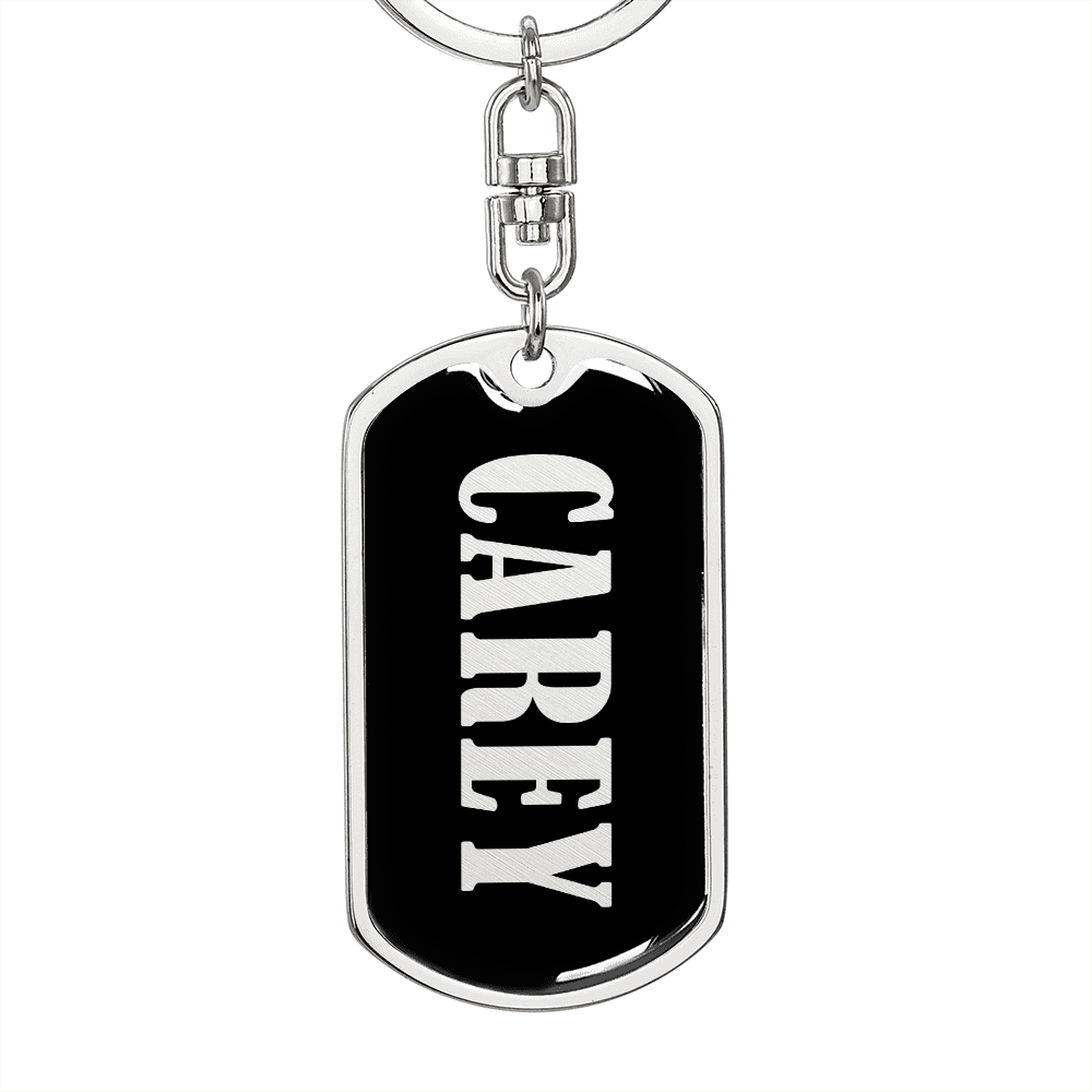 Carey v02 - Luxury Dog Tag Keychain