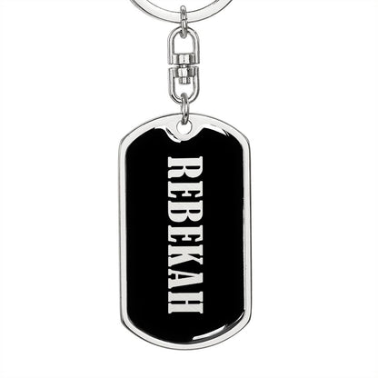 Rebekah v02 - Luxury Dog Tag Keychain