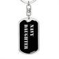 Navy Daughter v2 - Luxury Dog Tag Keychain
