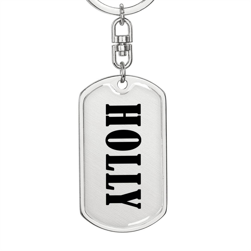 Holly v01 - Luxury Dog Tag Keychain