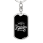 Promoted To Grandpa 2018 - Luxury Dog Tag Keychain