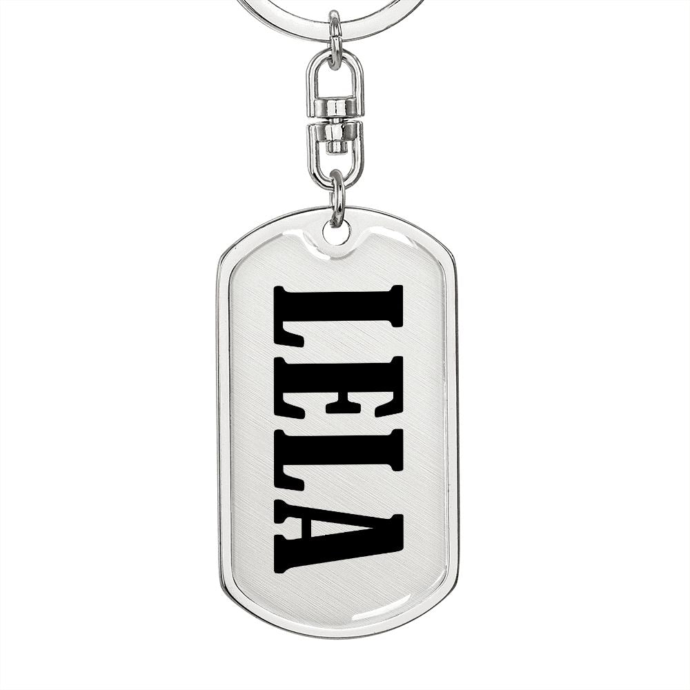 Lela v01 - Luxury Dog Tag Keychain