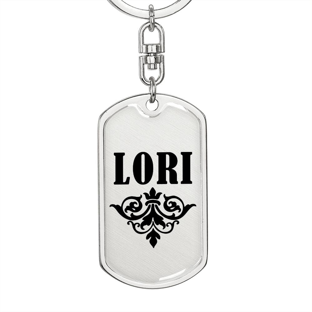 Lori v01a - Luxury Dog Tag Keychain