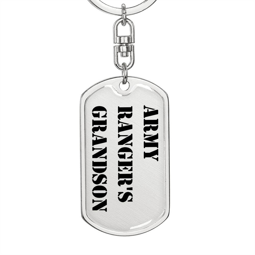 Army Ranger's Grandson - Luxury Dog Tag Keychain