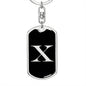 Initial X v2a - Luxury Dog Tag Keychain