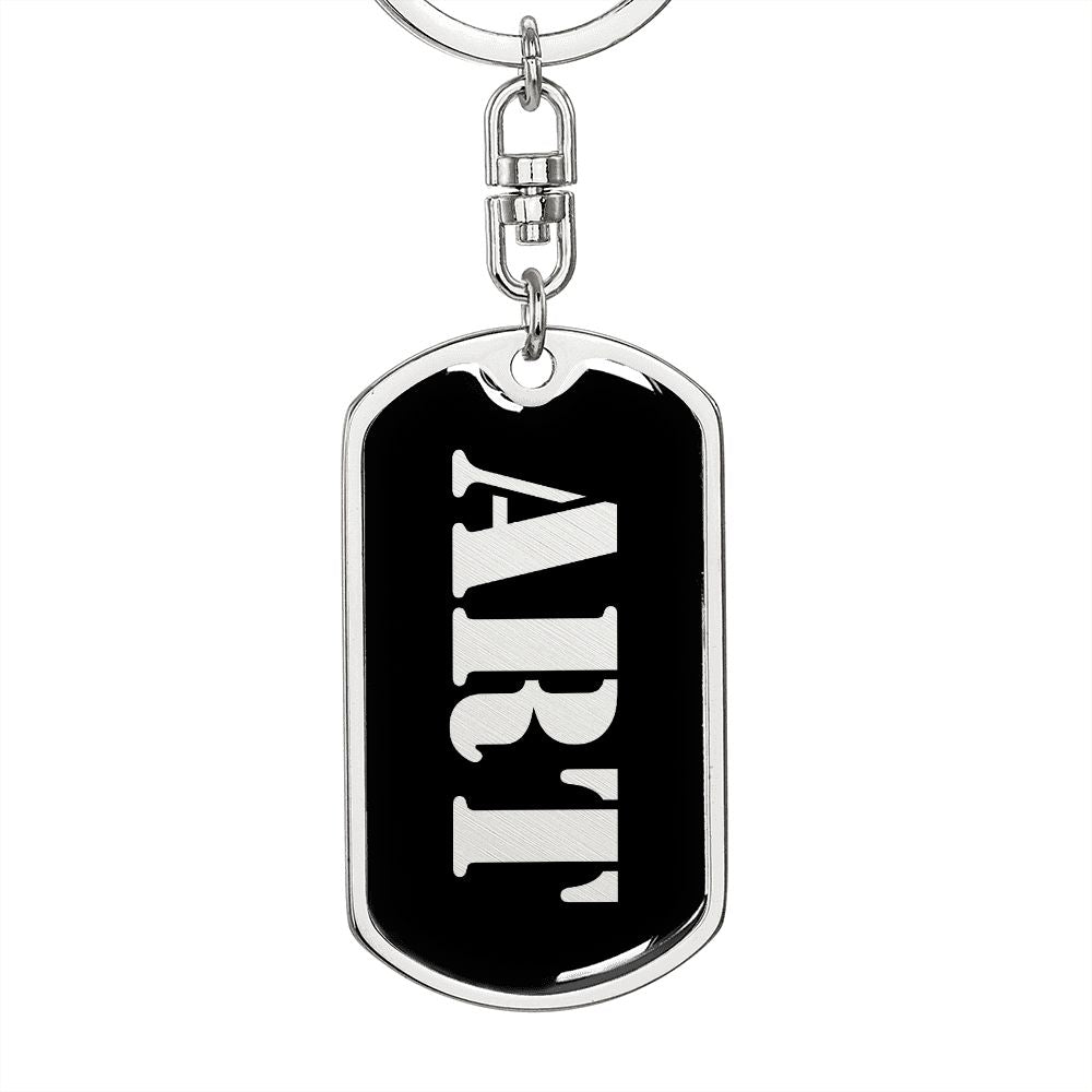 Art v2 - Luxury Dog Tag Keychain