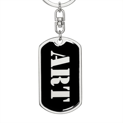 Art v2 - Luxury Dog Tag Keychain