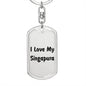 Love My Singapura - Luxury Dog Tag Keychain