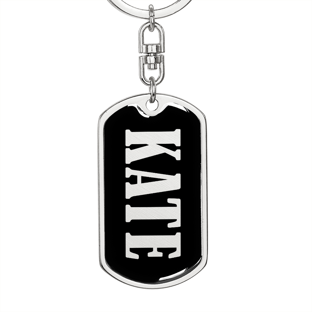 Kate v02 - Luxury Dog Tag Keychain