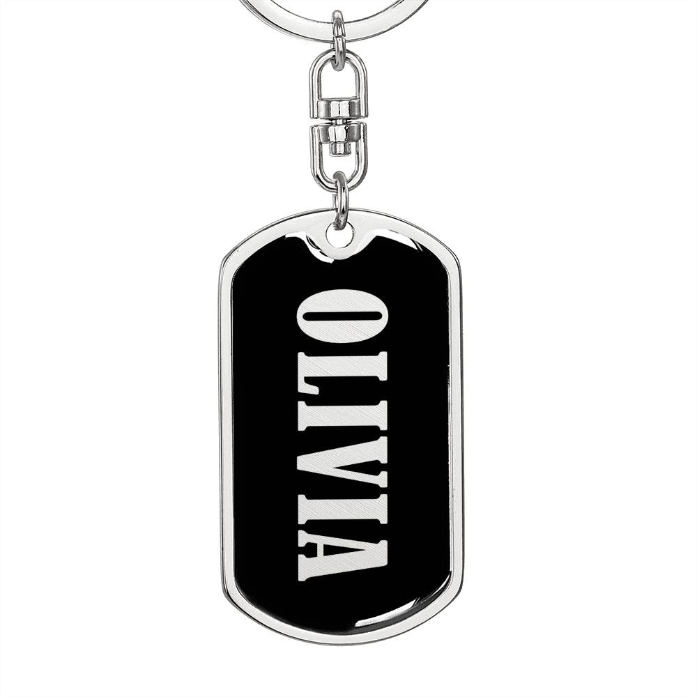 Olivia v02 - Luxury Dog Tag Keychain