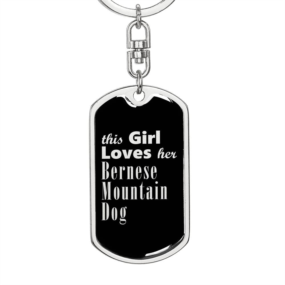 Bernese Mountain Dog v2 - Luxury Dog Tag Keychain