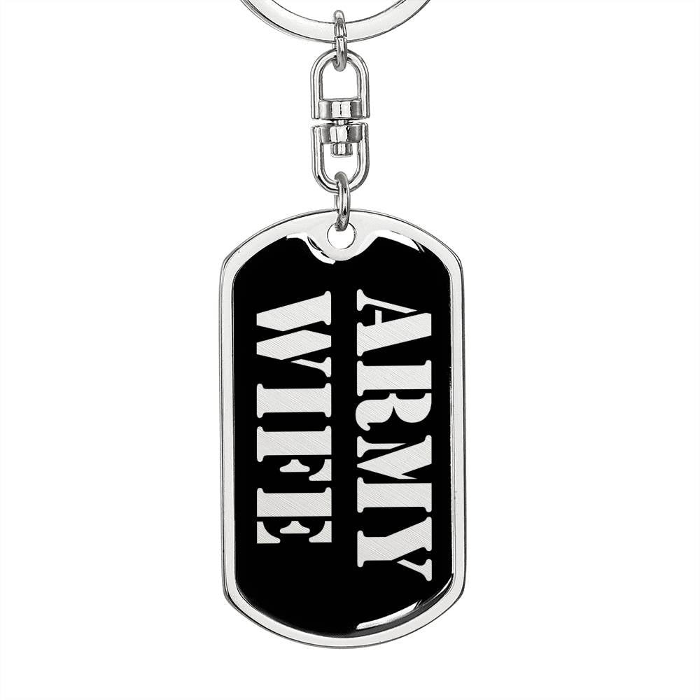 Army Wife v2 - Luxury Dog Tag Keychain