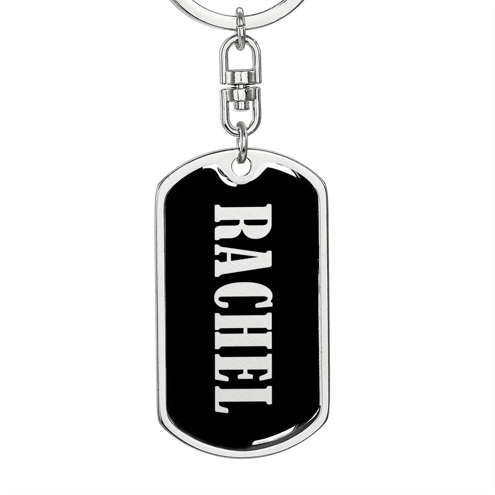 Rachel v02 - Luxury Dog Tag Keychain