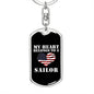 My Heart Belongs To A Sailor - Luxury Dog Tag Keychain