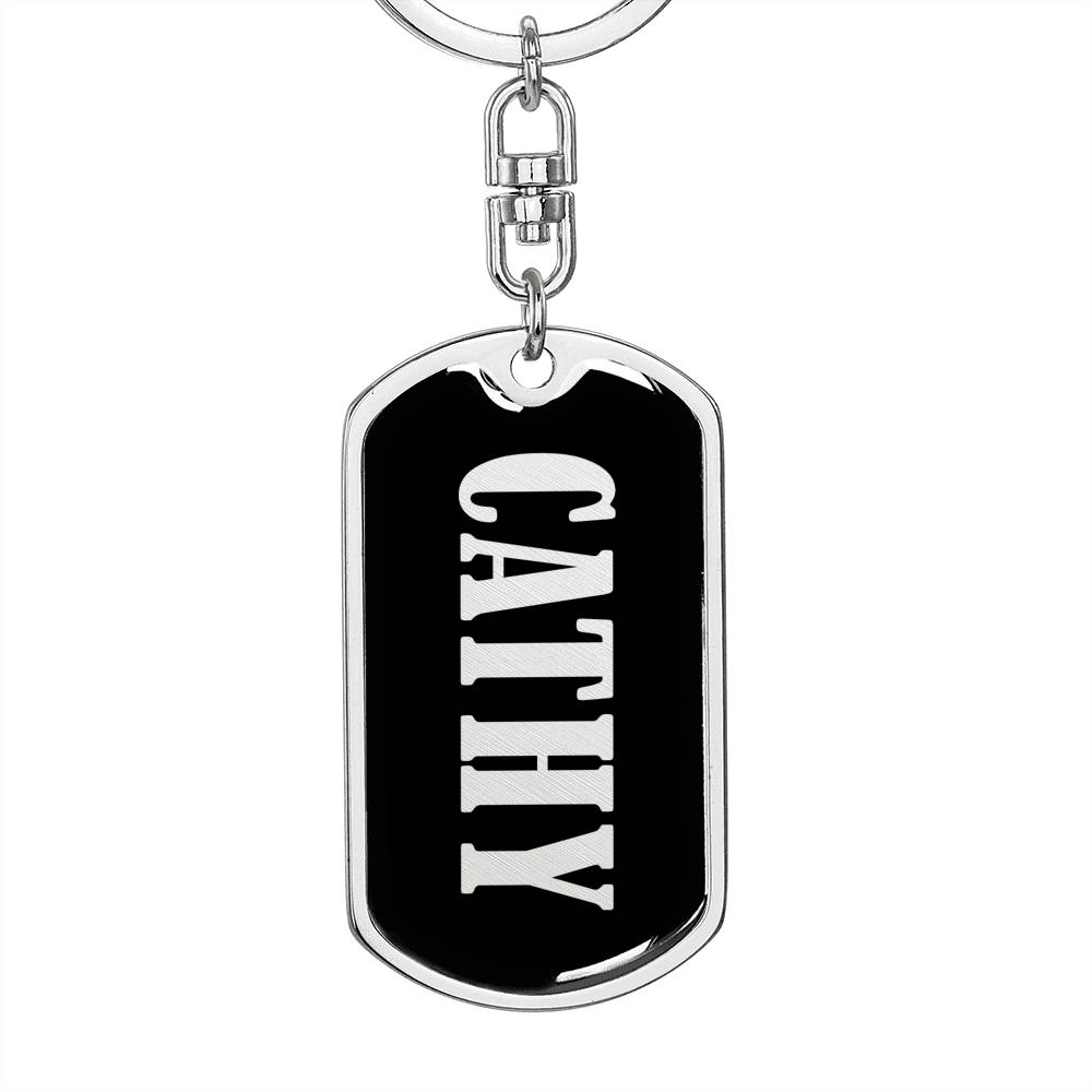Cathy v02 - Luxury Dog Tag Keychain