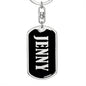 Jenny v02 - Luxury Dog Tag Keychain