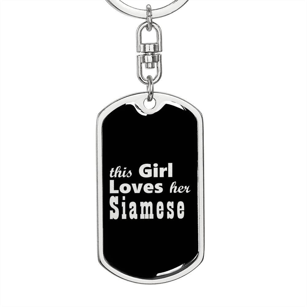 Siamese v2 - Luxury Dog Tag Keychain