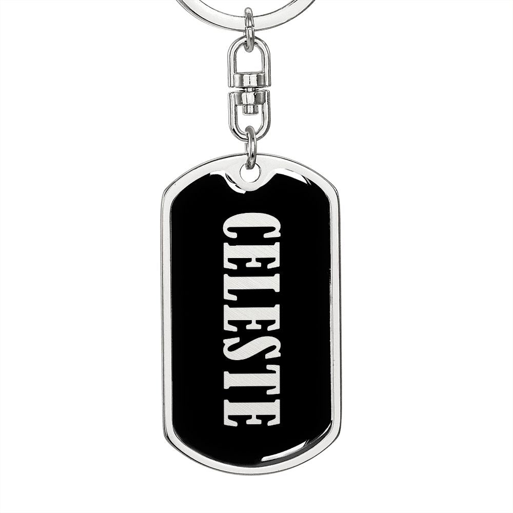 Celeste v02 - Luxury Dog Tag Keychain