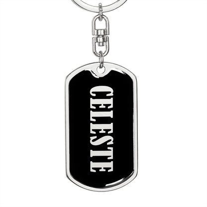 Celeste v02 - Luxury Dog Tag Keychain