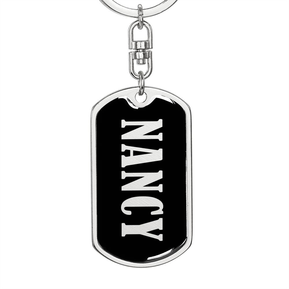 Nancy v02 - Luxury Dog Tag Keychain