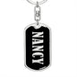 Nancy v02 - Luxury Dog Tag Keychain