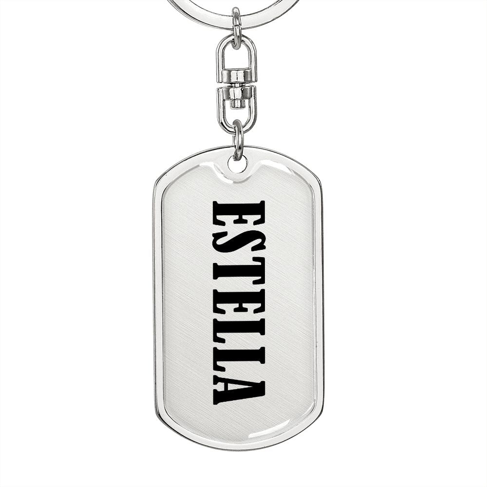 Estella v01 - Luxury Dog Tag Keychain