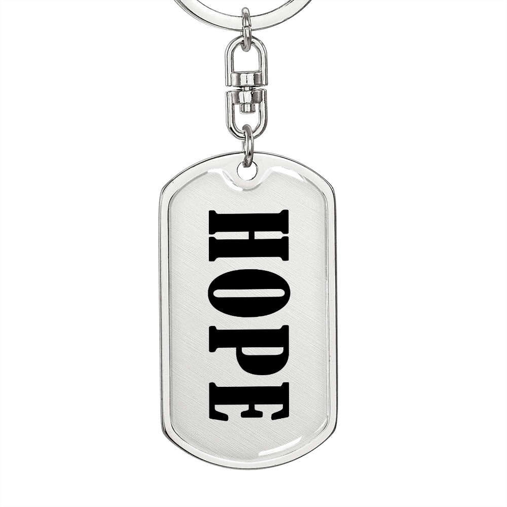 Hope v01 - Luxury Dog Tag Keychain