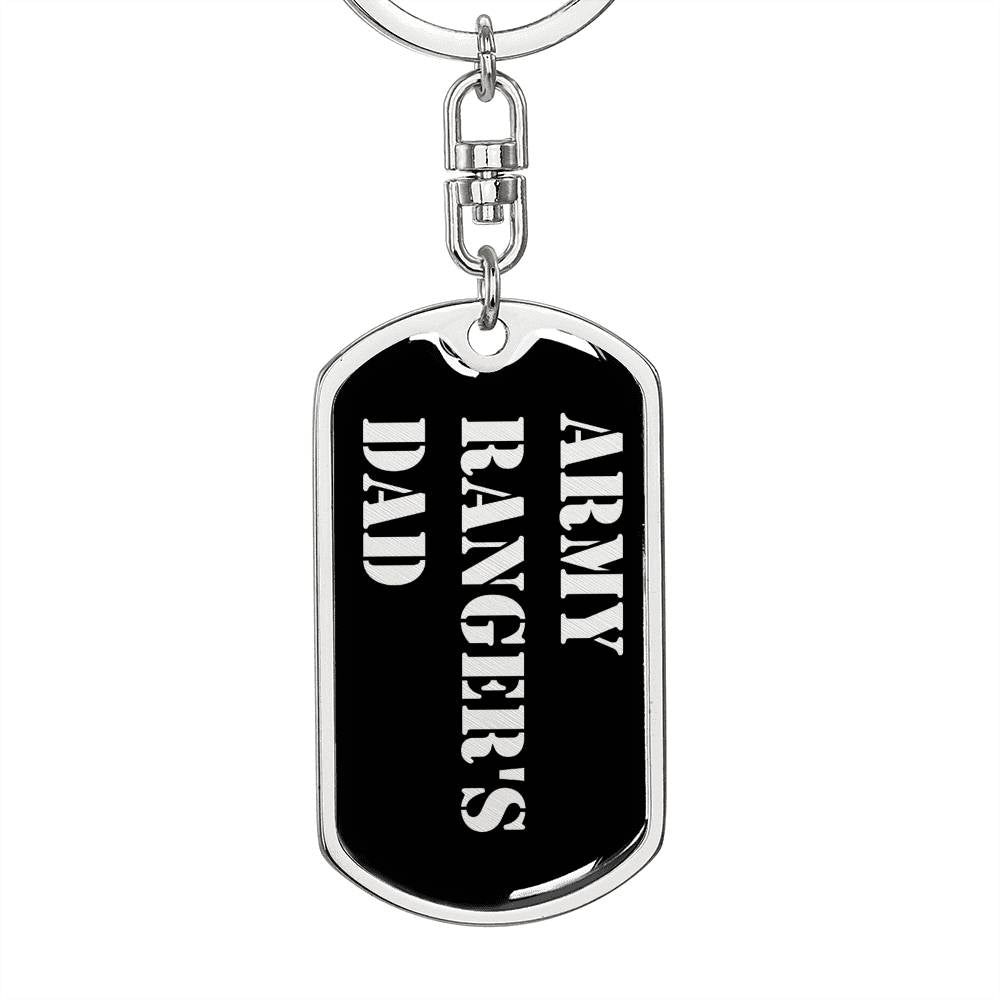 Army Ranger's Dad v2 - Luxury Dog Tag Keychain