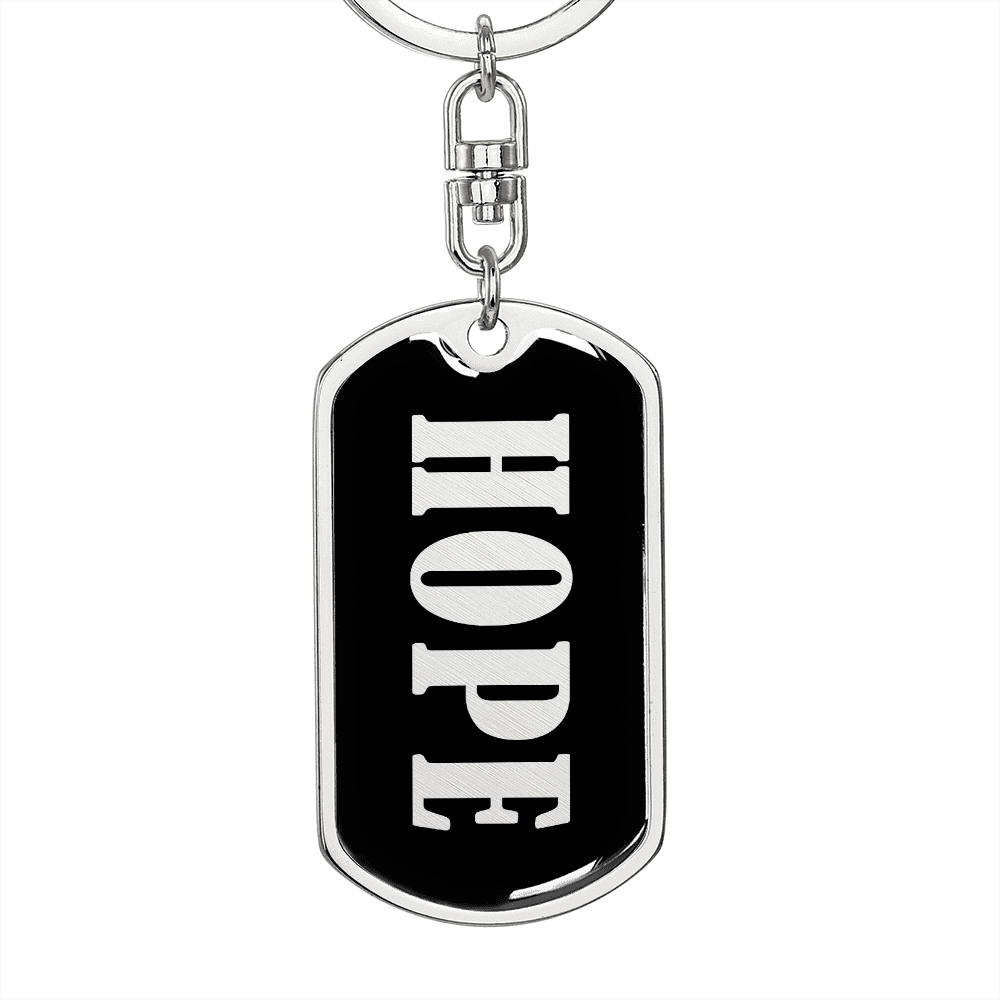 Hope v02 - Luxury Dog Tag Keychain