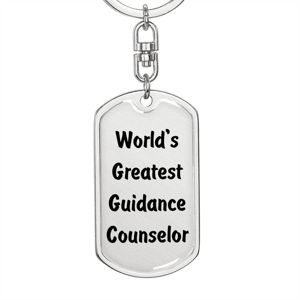 World's Greatest Guidance Counselor - Luxury Dog Tag Keychain