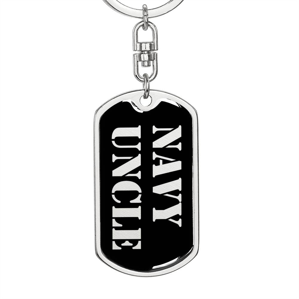 Navy Uncle v2 - Luxury Dog Tag Keychain