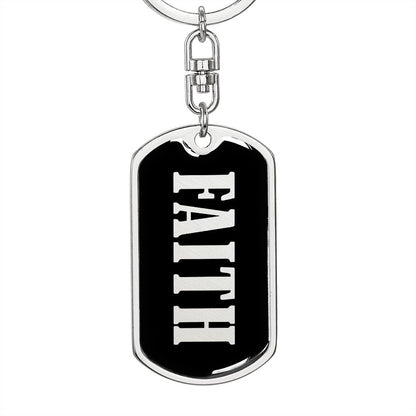 Faith v02 - Luxury Dog Tag Keychain