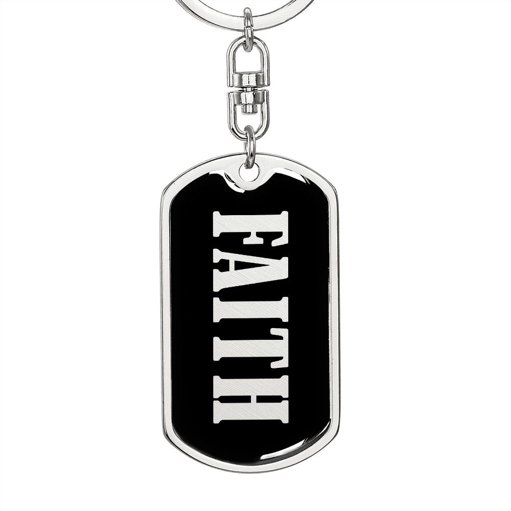 Faith v02 - Luxury Dog Tag Keychain
