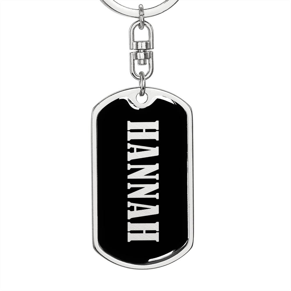 Hannah v02 - Luxury Dog Tag Keychain